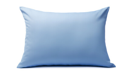 A single blue cushion is isolated on a transparent background, Generative AI