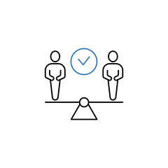 Human Right concept line icon. Simple element illustration. Human Right concept outline symbol design.