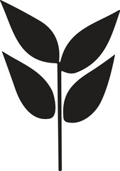 Flower or leaf logo in a minimalist style for decoration