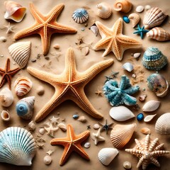 "Beachside Elegance: Starfish and Seashells Paving the Way for Summer Holidays"