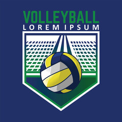 Fototapeta premium Illustration of a fast moving volleyball, expressing the spirit of competition and determination to achieve victory
