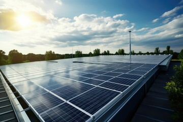 Renewable Energy Integration: Solar Panels on School Roof for Education