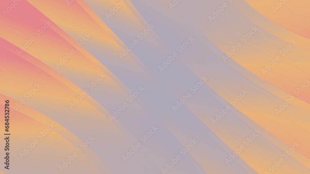 Aufkleber Colorful abstract digital seamless loop animation with bright combination of orange, pink, purple and yellow tones. Dynamic composition. Modern artistic style. 3d rendering. 4K, Ultra HD resolution