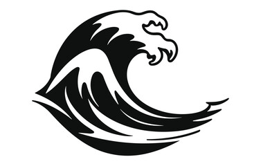 sea waves logo set, sun waves logo set, whale waves logo vector
