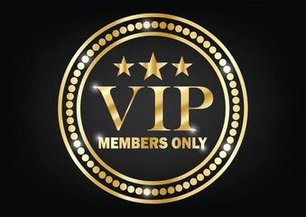 Premium VIP member Only design, gold luxury vip business card design template. Vector illustration