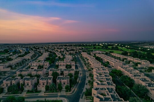 KAUST Gardens neighborhood at sunset