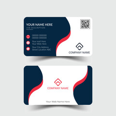 Modern creative business card and name card horizontal simple clean template vector design