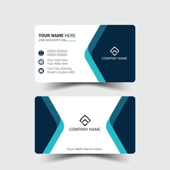 Modern creative business card and name card horizontal simple clean template vector design