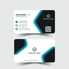 Modern creative business card and name card horizontal simple clean template vector design