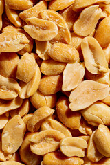 Closeup salted peanuts pattern