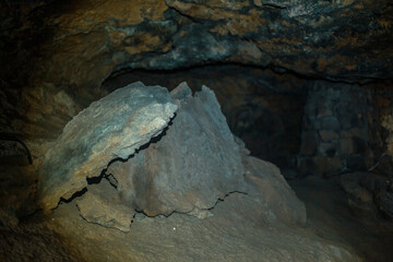 Volcanic cave, Cueva del viento, Icod de los Vinos, Santa Cruz de Tenerife, Spain