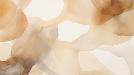 Ocher Watercolor Wallpaper With Added Black On Watercolor Paper Created Using Artificial Intelligence