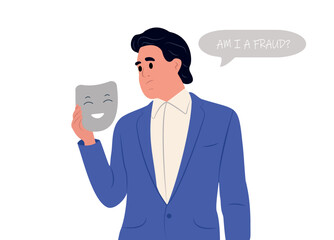 An insecure businessman. Imposter syndrome or personal incompetence. Lack of confidence in making a decision.