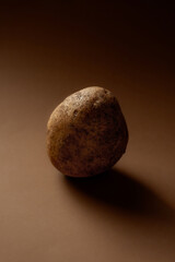 Potato on a solid background dramatic lighting