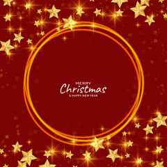 Merry Christmas festival stylish red color background design