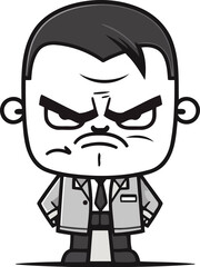 Obraz na płótnie Canvas Angry businessman cartoon mascot character vector illustration