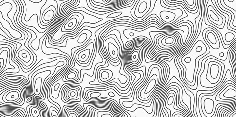 Grey contours vector topography. orographic map in contour line light topographic topo Map design. Ornament chaotic circles on water, lines, wave. Geolocation