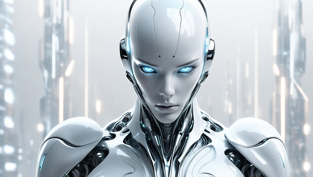 artificial intelligence robot blue eyes