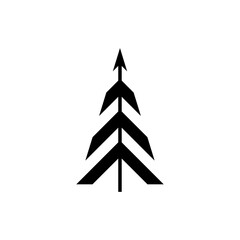 Obraz premium Christmas tree vector icon. new year illustration sign. winter symbol.