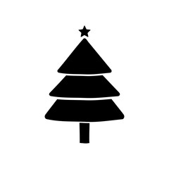 Fototapeta premium Christmas tree vector icon. new year illustration sign. winter symbol.