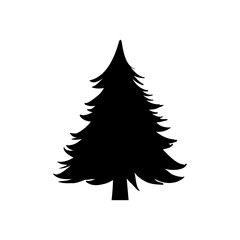 Christmas tree vector icon. new year illustration sign. winter symbol.