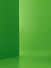 Door light for product presentation on green background for environmentally sustainable shops.