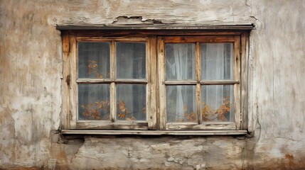 Obraz premium old wooden window