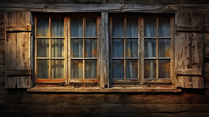 old wooden window