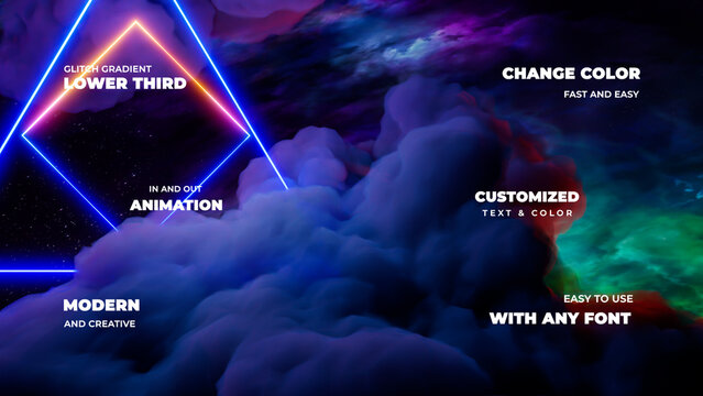 Glitch Gradient Lower Thirds