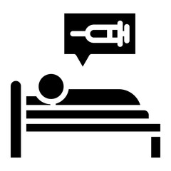hospital bed glyph