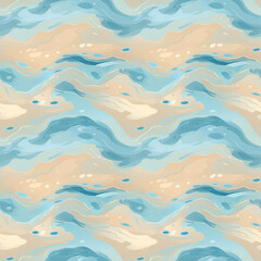 Fototapeta na wymiar water surface over a sandy beach seamless pattern background
