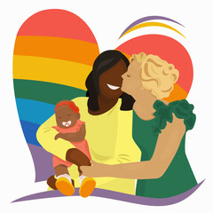 Happy LGBT couple lesbian