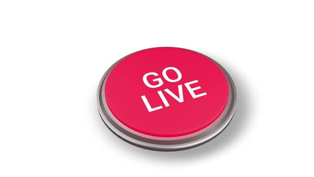 Go live Button pressing on white screen