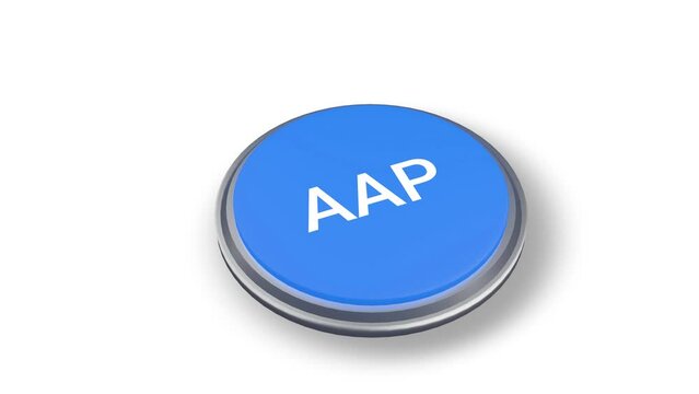 AAP political party Button pressing on white screen