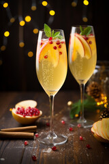 Holiday Cheer in a Glass: Christmas Mimosas Infused with Apple Cider and Sparkling Wine