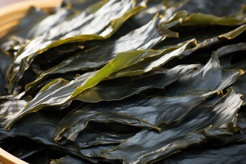 Japanese Dried Kelp Kombu: The Umami Soup Ingredient and Flavoring - Food Background