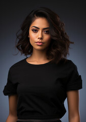 Naklejka premium Beautiful Latina Woman Model in causal fashion on clear Background