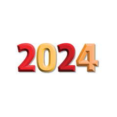 2024 graphic number design vector