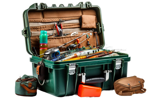 Tackle Box Isolated on Transparent Background. Ai