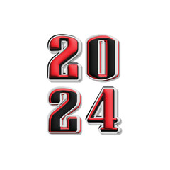 2024 new year graphic number design