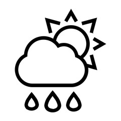 sunand cloud rain icon illustration