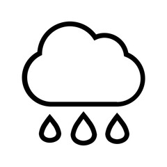 cloud and rain Icon illustration