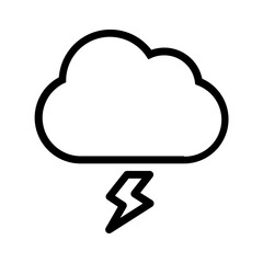 thunder and cloud icon illustration