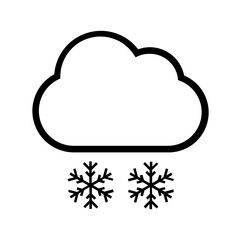 cloud and flake icon illustration