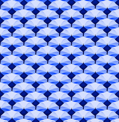 Retro Textur aus blauen Regenschirmen