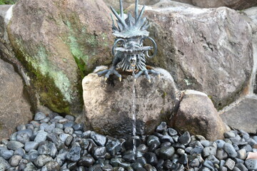 広田神社の龍の手水
