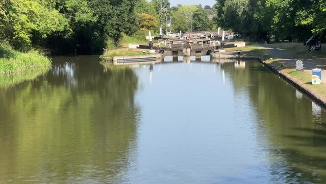 Grand Union Canal Hatton Locks Warwickshire England UK