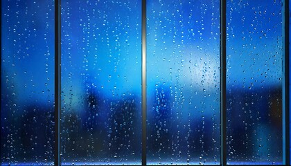 雨に濡れた窓ガラス