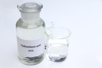 Hydrochloric acid in containers, Hazardous chemicals and raw material