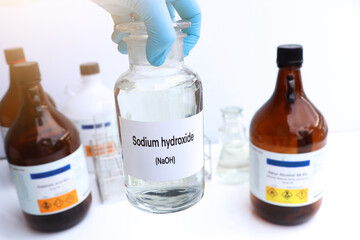 Sodium hydroxide in containers, Hazardous chemicals and raw material